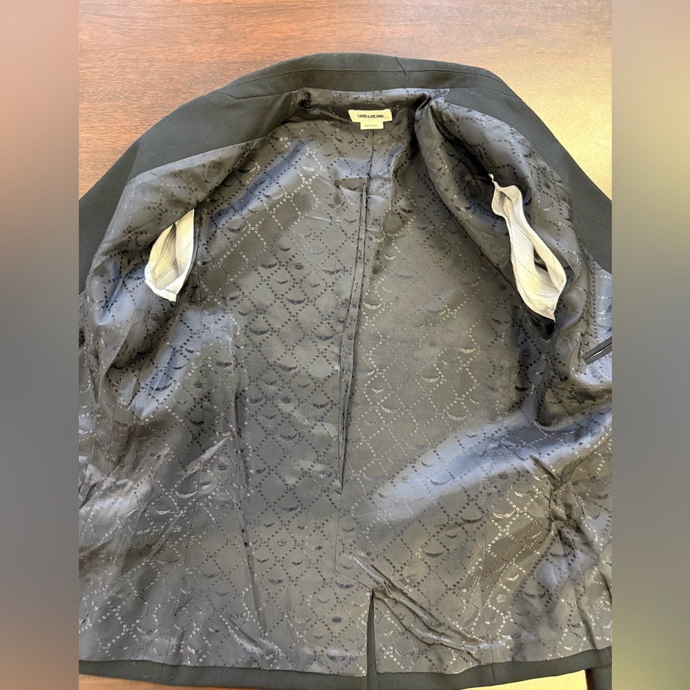 Zadig & Voltaire Black Blazer with Rhinestone Star Embellishments - Picture 5 of 5